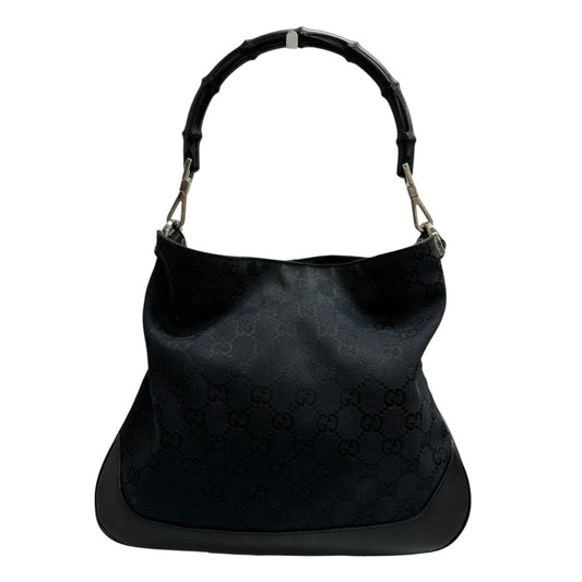 GUCCI グッチ バンブー ブラック シルバー金具 GGキャンバス / レザー 001.4095 ショルダーバッグ レディース AB