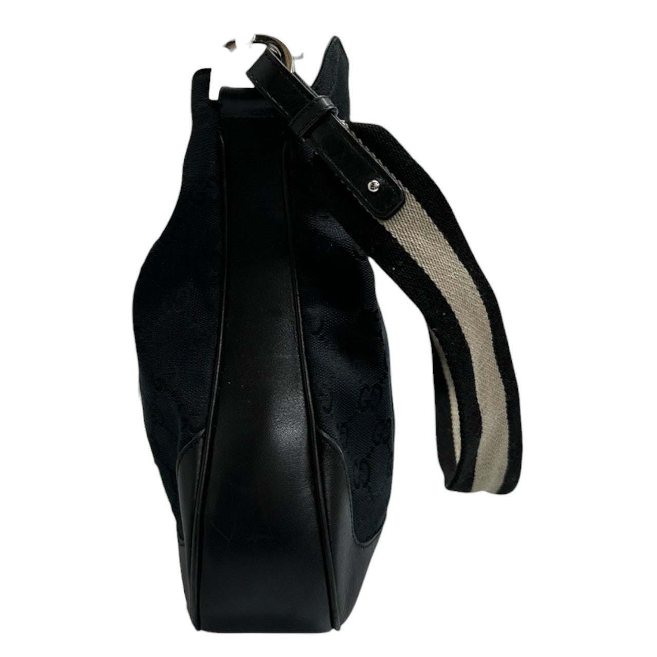 GUCCI グッチ バンブー ブラック シルバー金具 GGキャンバス / レザー 001.4095 ショルダーバッグ レディース AB