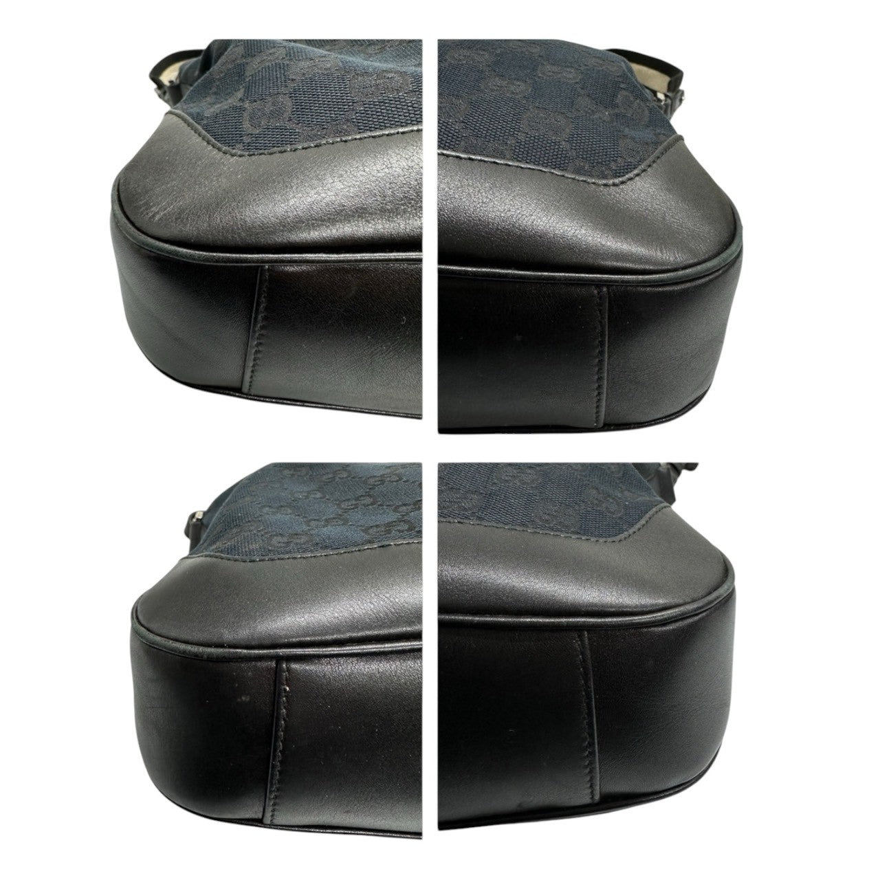 GUCCI グッチ バンブー ブラック シルバー金具 GGキャンバス / レザー 001.4095 ショルダーバッグ レディース AB