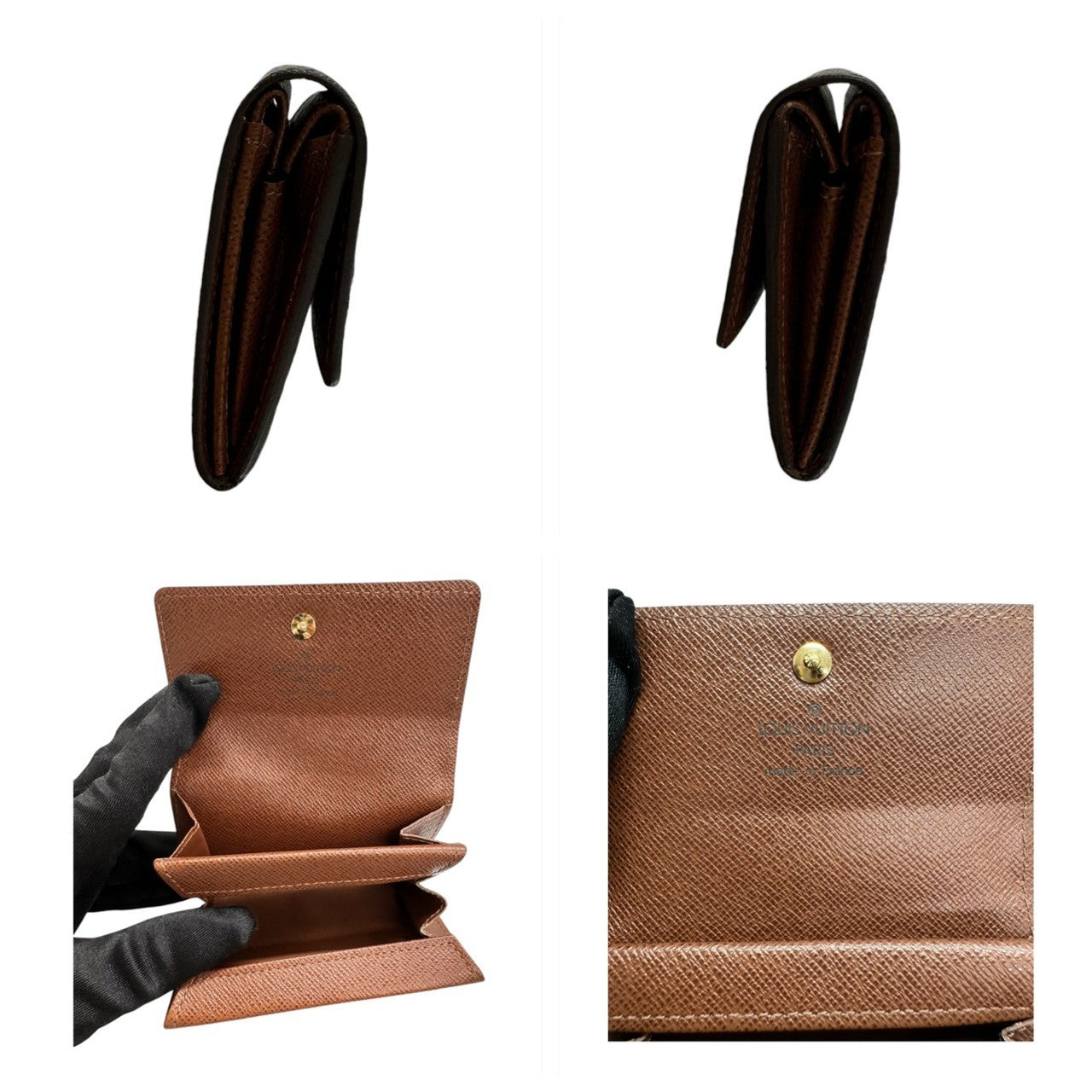 LOUIS VUITTON ルイヴィトン モノグラム ポルトモネプラ ブラウン PVC M61930 コインケース レディース A