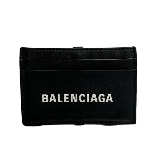 BALENCIAGA バレンシアガ エブリデイ ブラック レザー カードケース パスケース レディース A