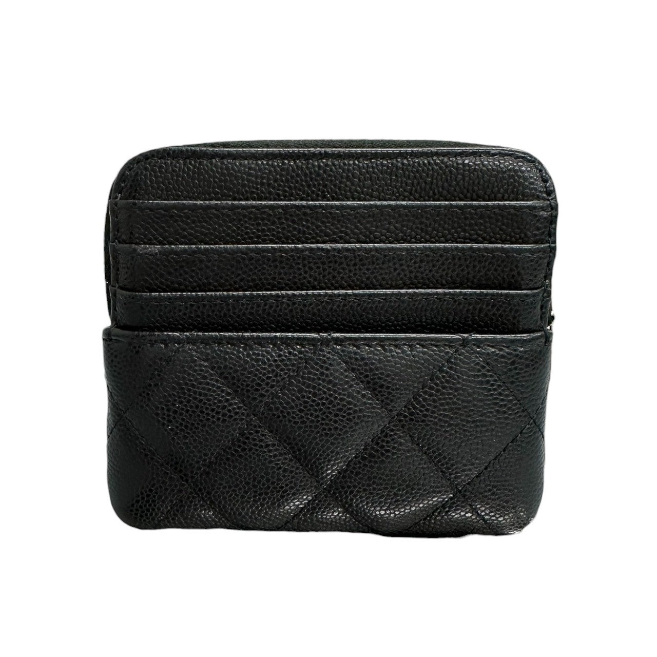CHANEL シャネル マトラッセ ブラック ゴールド金具 キャビアスキン AP2061 コインケース レディース SA