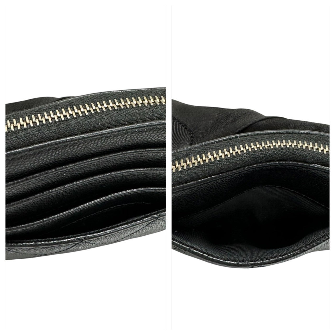 CHANEL シャネル マトラッセ ブラック ゴールド金具 キャビアスキン AP2061 コインケース レディース SA