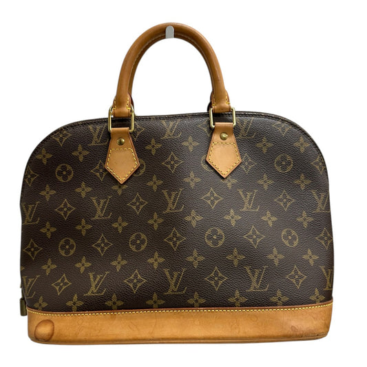 LOUIS VUITTON ルイヴィトン モノグラム アルマ ブラウン ゴールド金具 PVC / レザー M51130 ハンドバッグ レディース AB