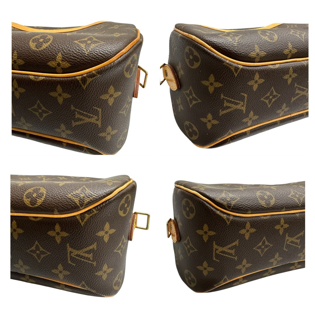 LOUIS VUITTON ルイヴィトン モノグラム ブロア ブラウン ゴールド金具 PVC M51221 ショルダーバッグ レディース BC