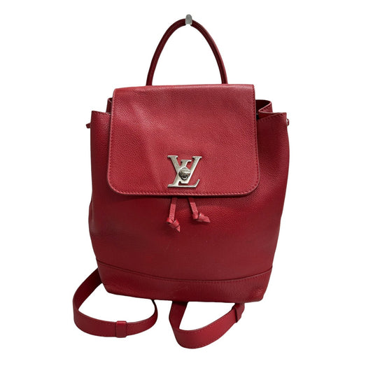 LOUIS VUITTON ルイヴィトン ロックミー レッド ルビー シルバー金具 レザー M41818 リュック・デイパック レディース ABP