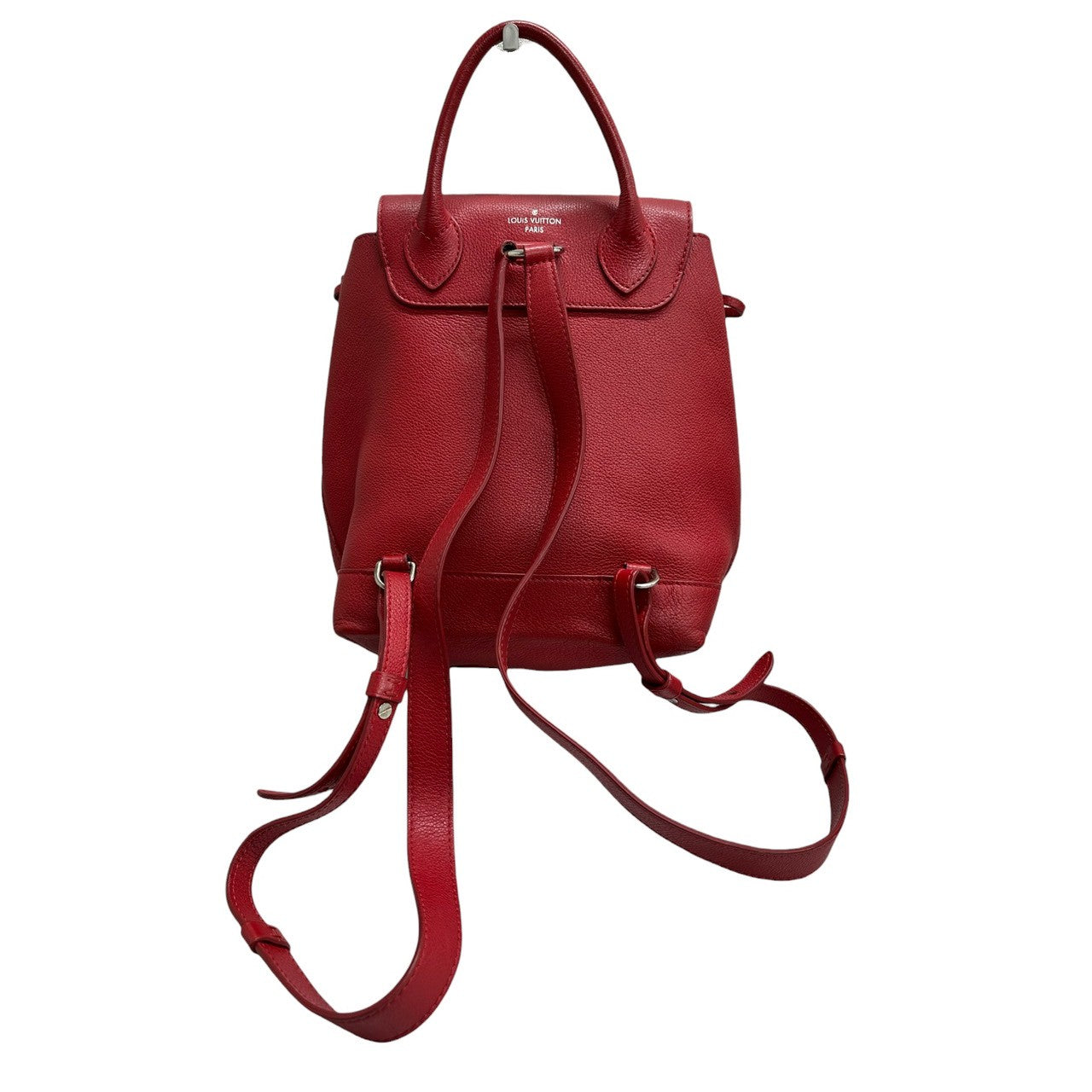 LOUIS VUITTON ルイヴィトン ロックミー レッド ルビー シルバー金具 レザー M41818 リュック・デイパック レディース ABP