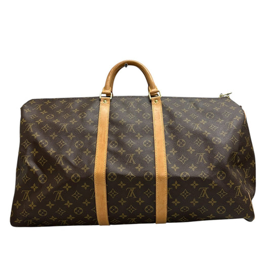 LOUIS VUITTON ルイヴィトン モノグラム キーポル ブラウン ゴールド金具 PVC / レザー M41422 ボストンバッグ レディース ABP