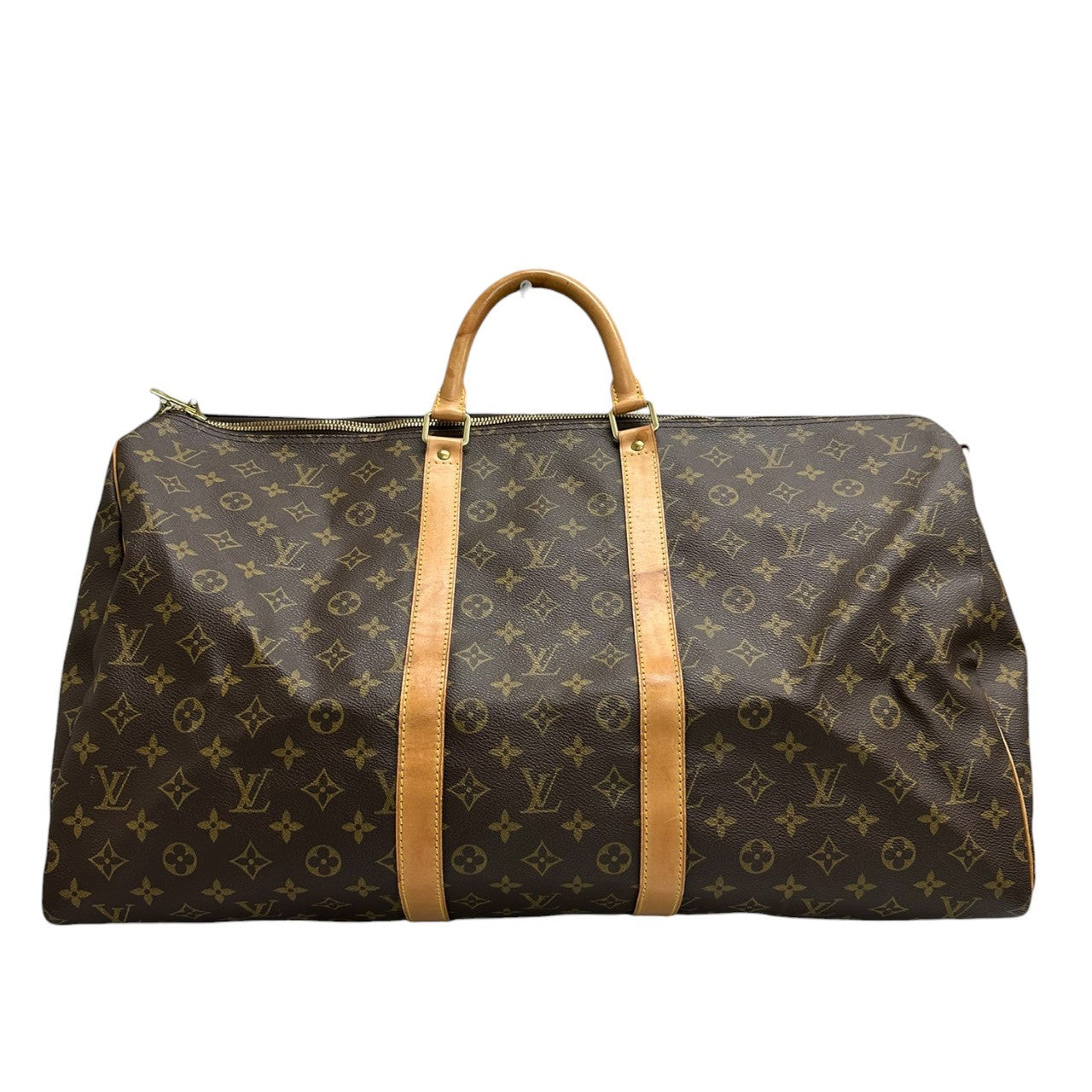LOUIS VUITTON ルイヴィトン モノグラム キーポル ブラウン ゴールド金具 PVC / レザー M41422 ボストンバッグ レディース ABP