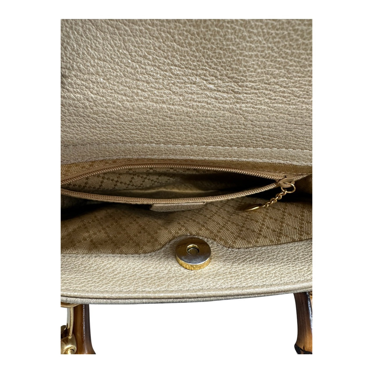 GUCCI グッチ ヴィンテージ オールドグッチ バンブー ベージュ ゴールド金具 レザー 000.123.0316 ハンドバッグ ショルダーバッグ レディース AB