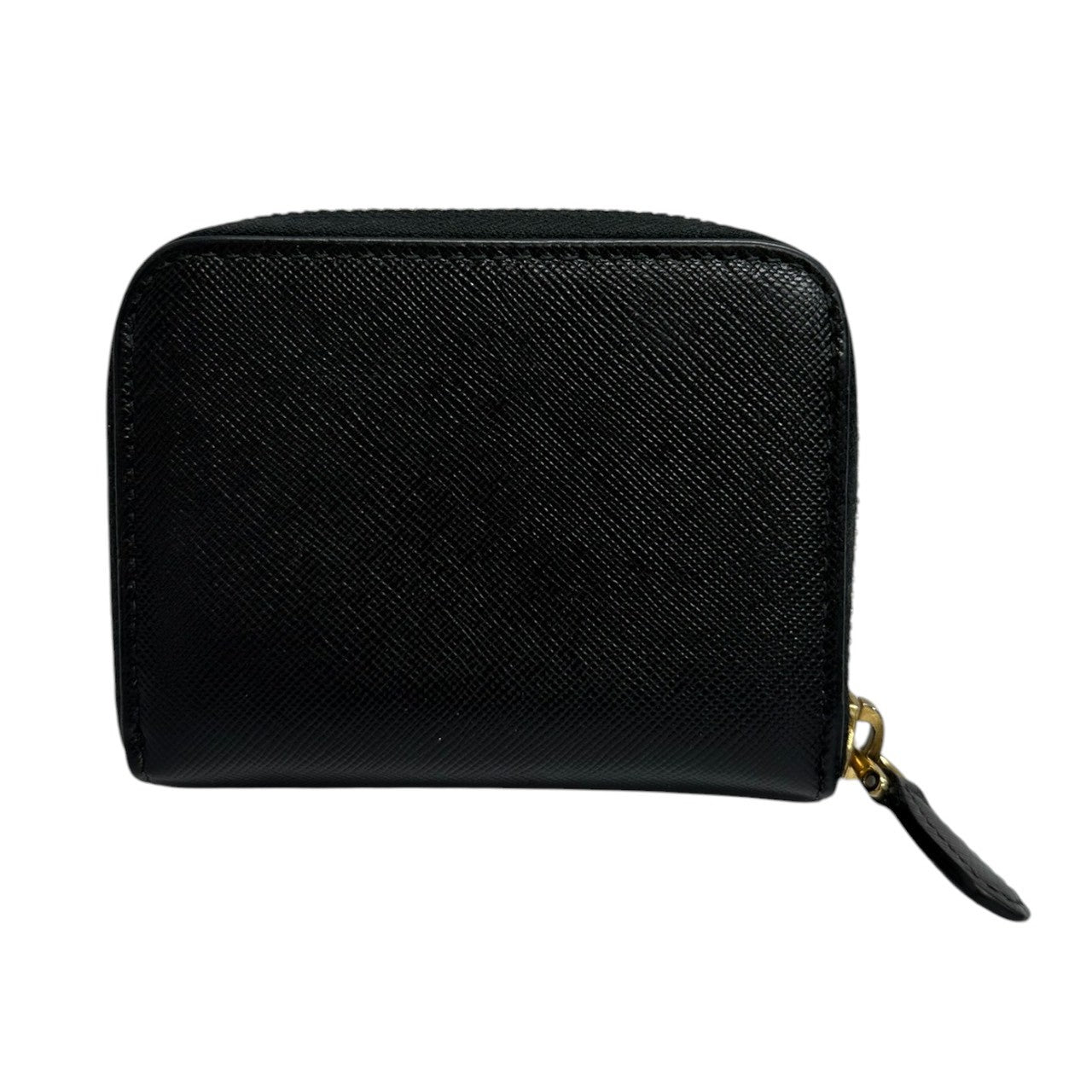 PRADA プラダ サフィアーノ ブラック ゴールド金具 レザー 1M0268 コインケース レディース A