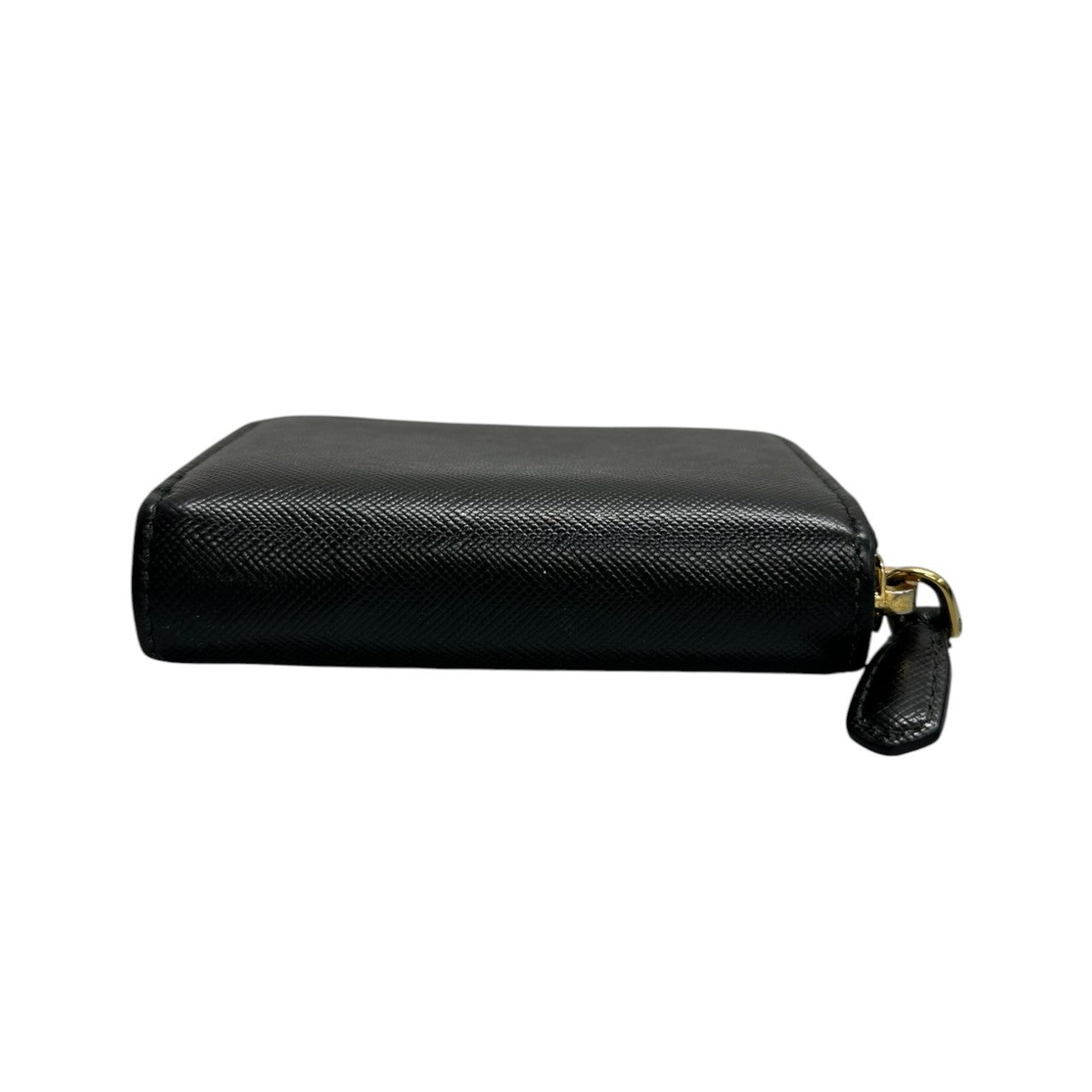 PRADA プラダ サフィアーノ ブラック ゴールド金具 レザー 1M0268 コインケース レディース A
