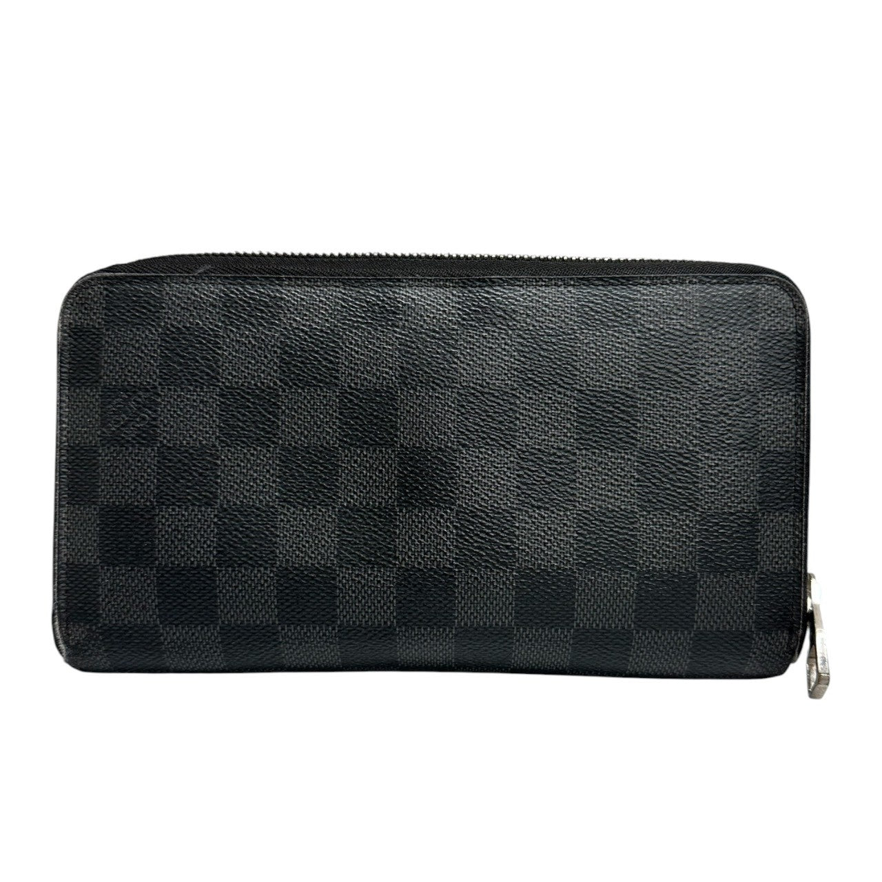 LOUIS VUITTON ルイヴィトン ダミエグラフィット ブラック シルバー金具 PVC / レザー N63077 長財布 メンズ AB