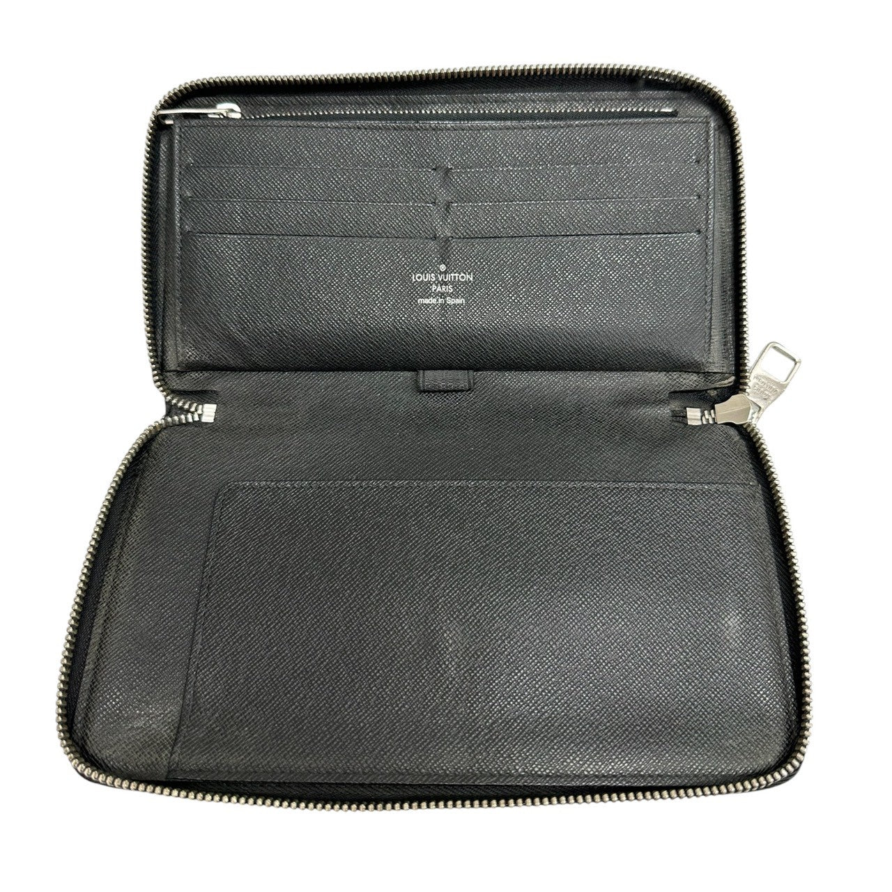 LOUIS VUITTON ルイヴィトン ダミエグラフィット ブラック シルバー金具 PVC / レザー N63077 長財布 メンズ AB