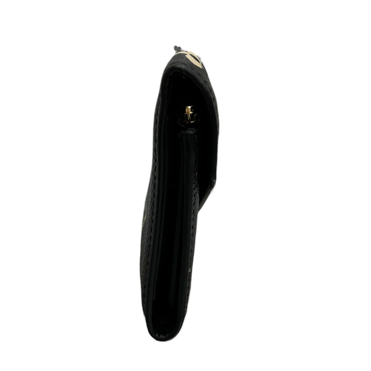 LOUIS VUITTON ルイヴィトン アンプラント ポルトフォイユ ヴィクトリーヌ ブラック ベージュ ゴールド金具 レザー M80968 三つ折り財布 レディース A