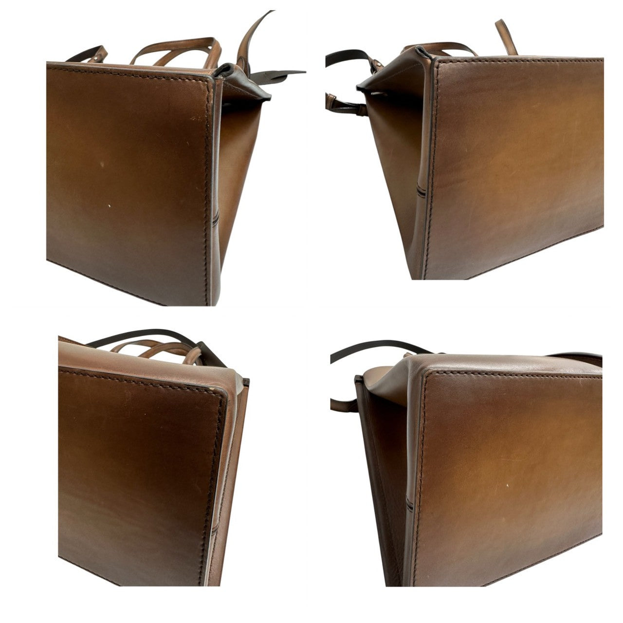Berluti ベルルッティ ルッティ ブラウン シルバー金具 レザー トートバッグ ショルダーバッグ メンズ ABP