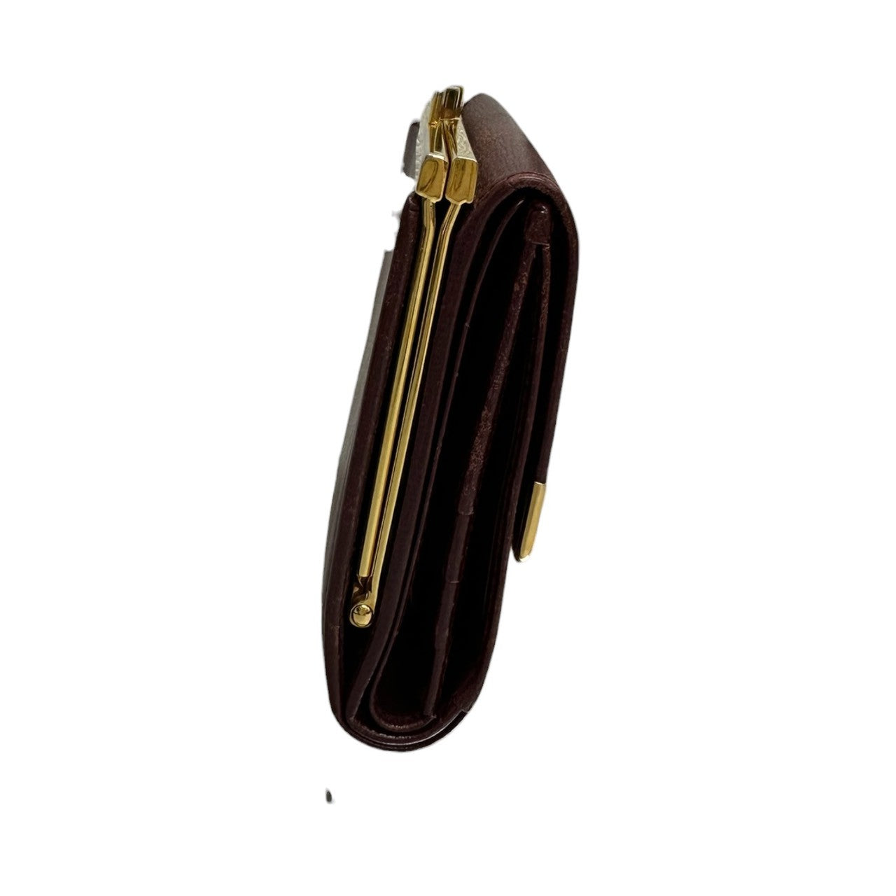 CARTIER カルティエ マストライン ワインレッド ボルドー ゴールド金具 レザー L3000163 二つ折り財布 レディース ABP