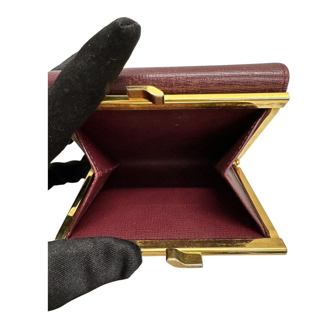 CARTIER カルティエ マストライン ワインレッド ボルドー ゴールド金具 レザー L3000163 二つ折り財布 レディース ABP