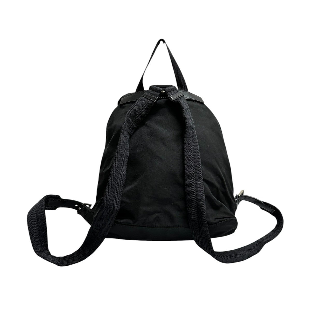 PRADA プラダ 三角ロゴ ブラック シルバー金具 ナイロン B4650 リュック・デイパック レディース A