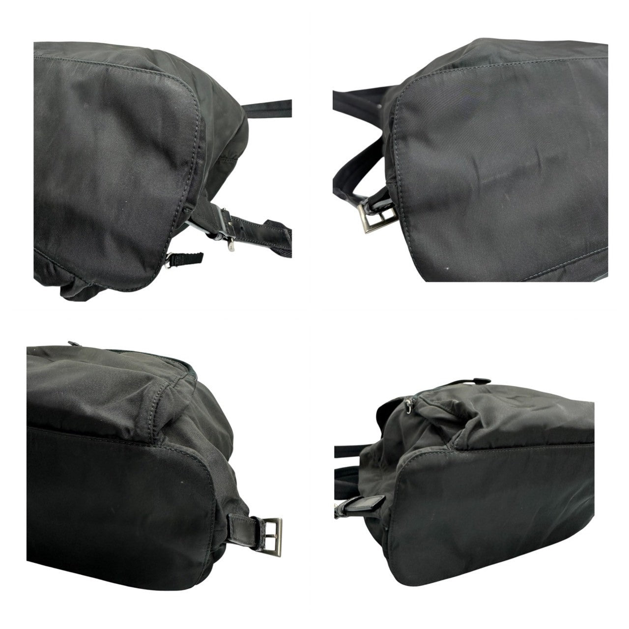 PRADA プラダ 三角ロゴ ブラック シルバー金具 ナイロン B4650 リュック・デイパック レディース A