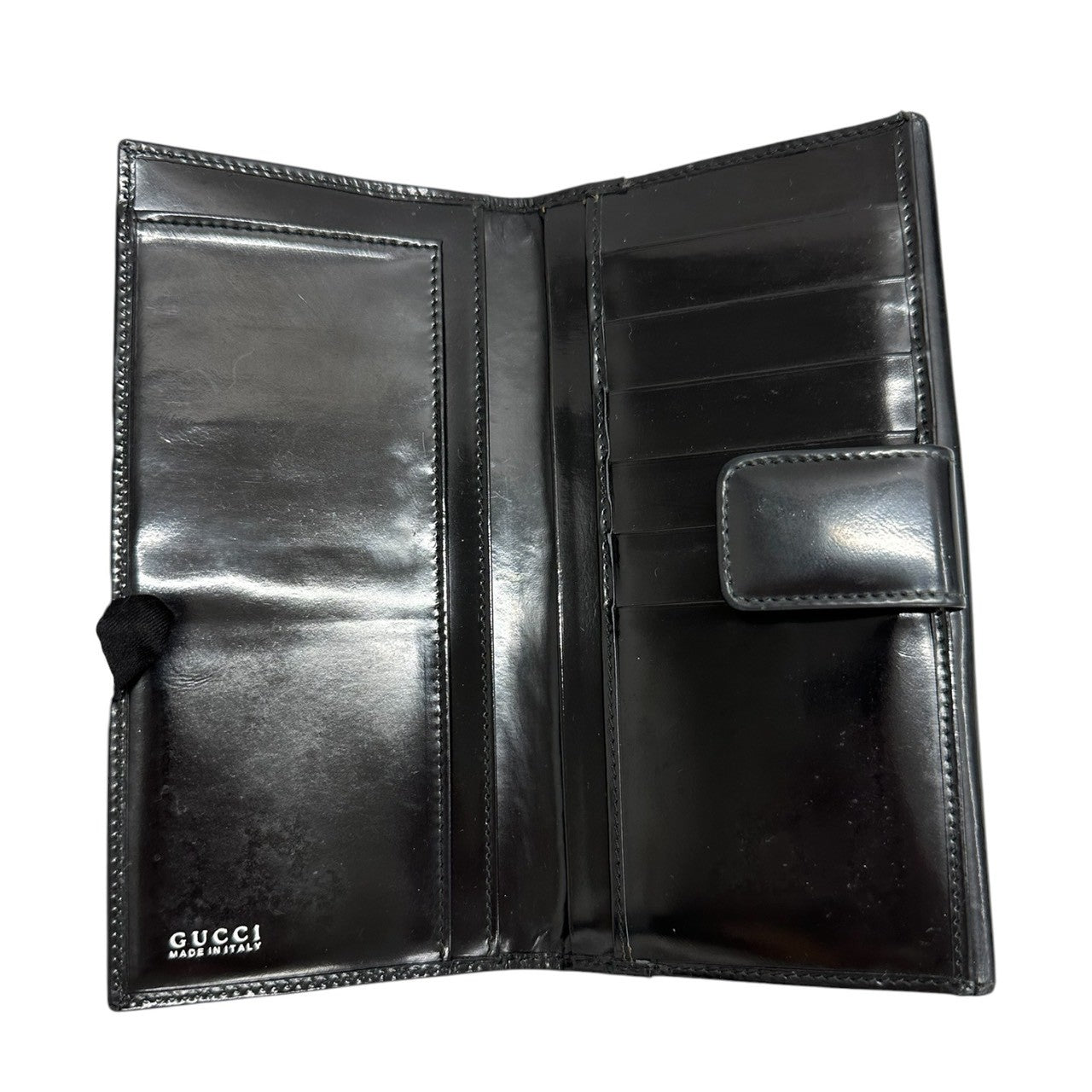 GUCCI グッチ パテントホースビット ブラック シルバー金具 レザー 035 3662 1872 5 長財布 レディース AB