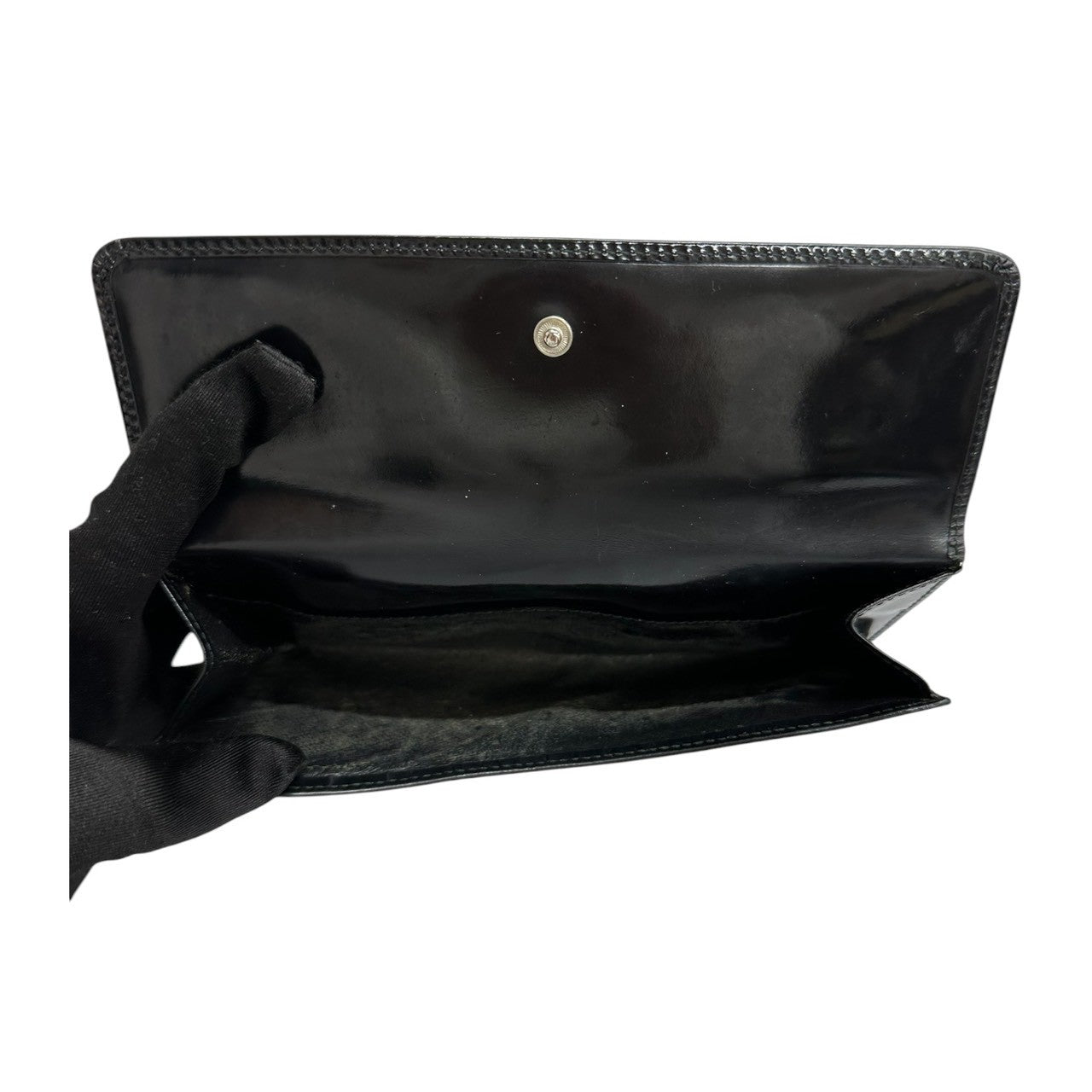 GUCCI グッチ パテントホースビット ブラック シルバー金具 レザー 035 3662 1872 5 長財布 レディース AB