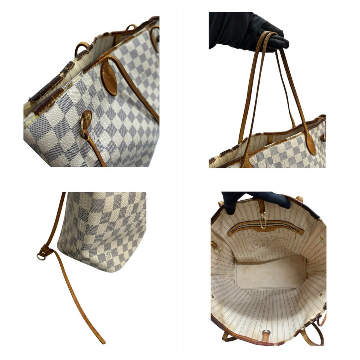 LOUIS VUITTON ルイヴィトン ホワイトゴールド金具 PVC N51107 ショルダーバッグ トートバッグ レディース AB