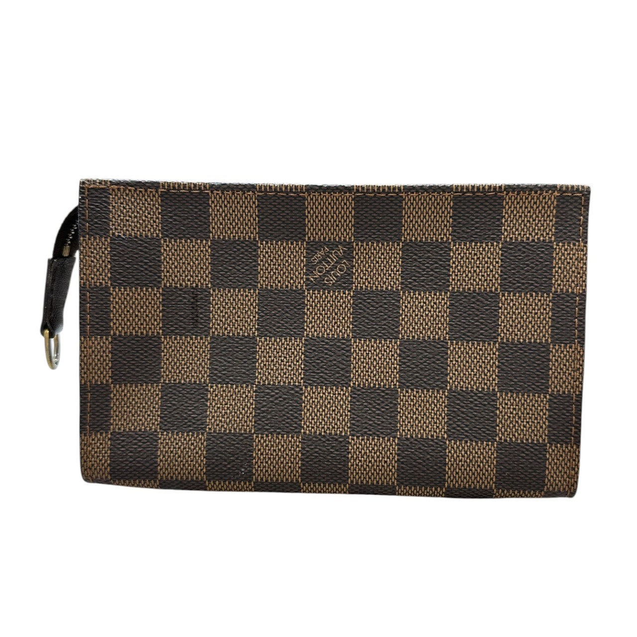 LOUIS VUITTON ルイヴィトン ダミエ ブラウン ゴールド金具 PVC N42240 ポーチ マルチポーチ 小物入れ レディース A