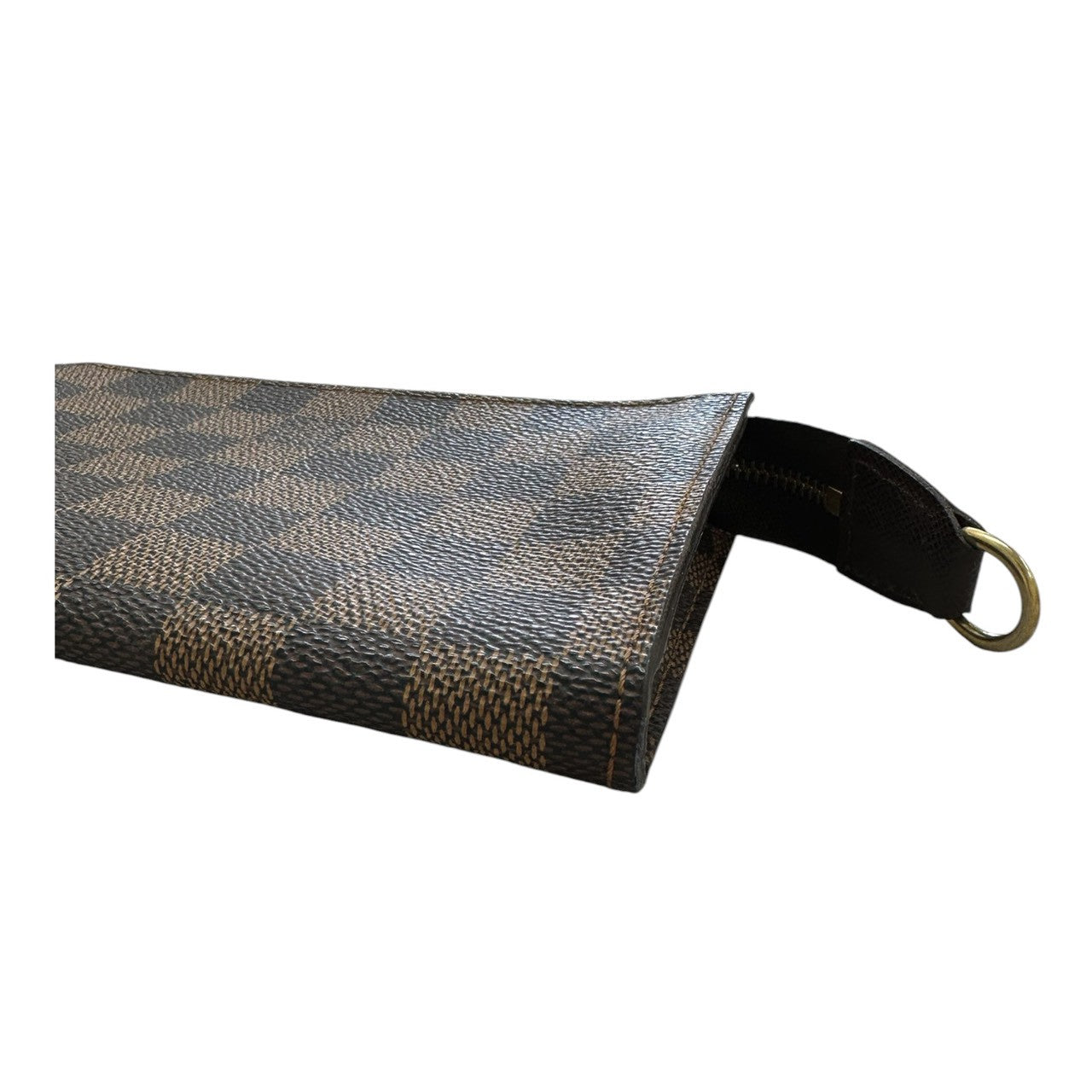 LOUIS VUITTON ルイヴィトン ダミエ ブラウン ゴールド金具 PVC N42240 ポーチ マルチポーチ 小物入れ レディース A