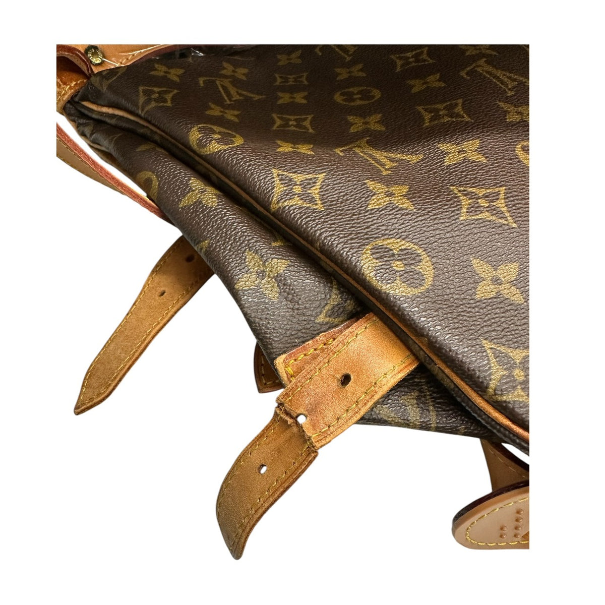 LOUIS VUITTON ルイヴィトン モノグラム ソミュール ブラウン ゴールド金具 PVC / レザー M42254 ショルダーバッグ レディース B
