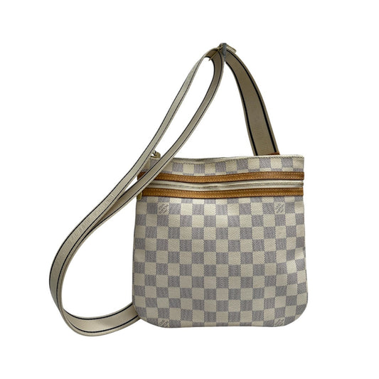 LOUIS VUITTON ルイヴィトン ダミエアズール ホワイト PVC N51112 ショルダーバッグ レディース A