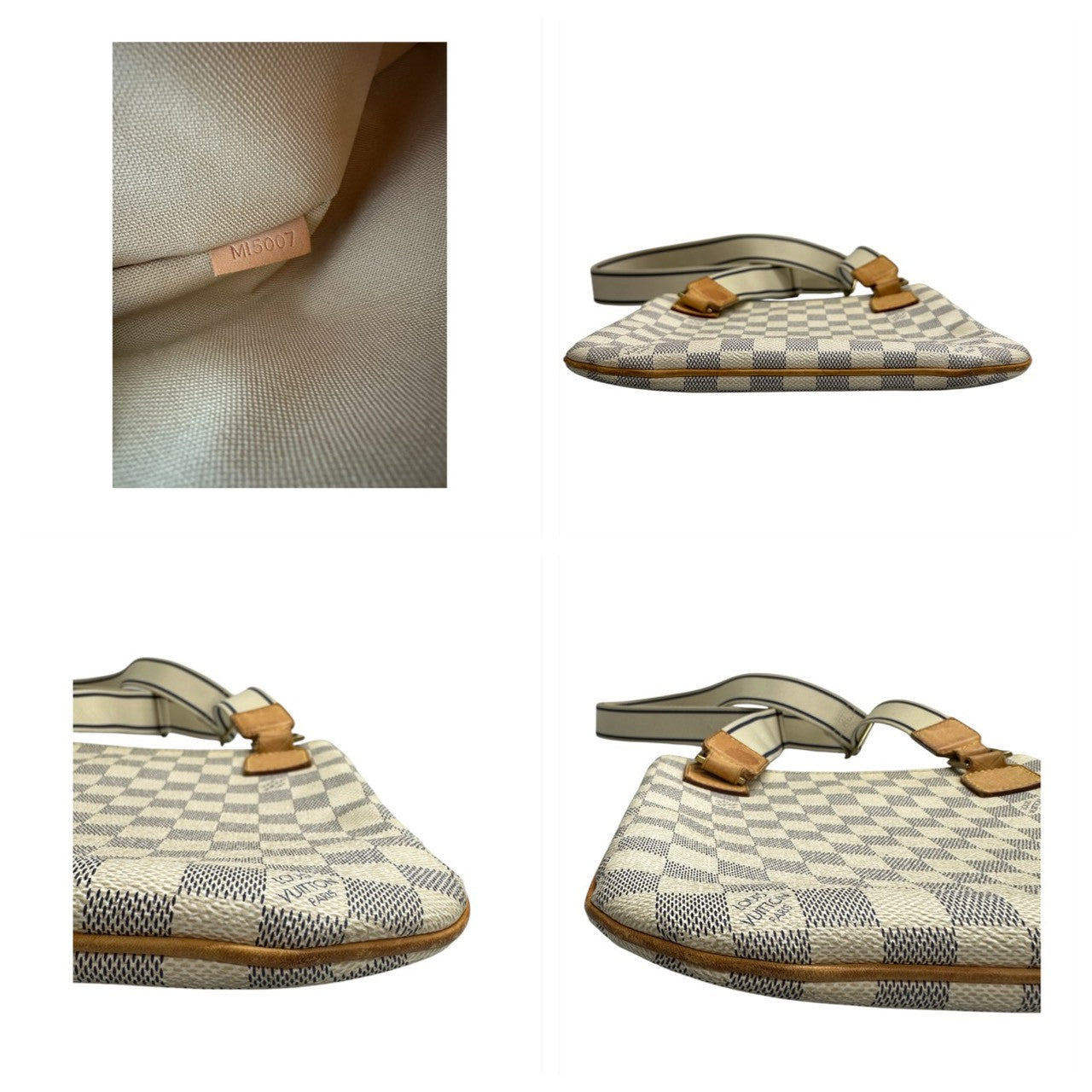 LOUIS VUITTON ルイヴィトン ダミエアズール ホワイト PVC N51112 ショルダーバッグ レディース A
