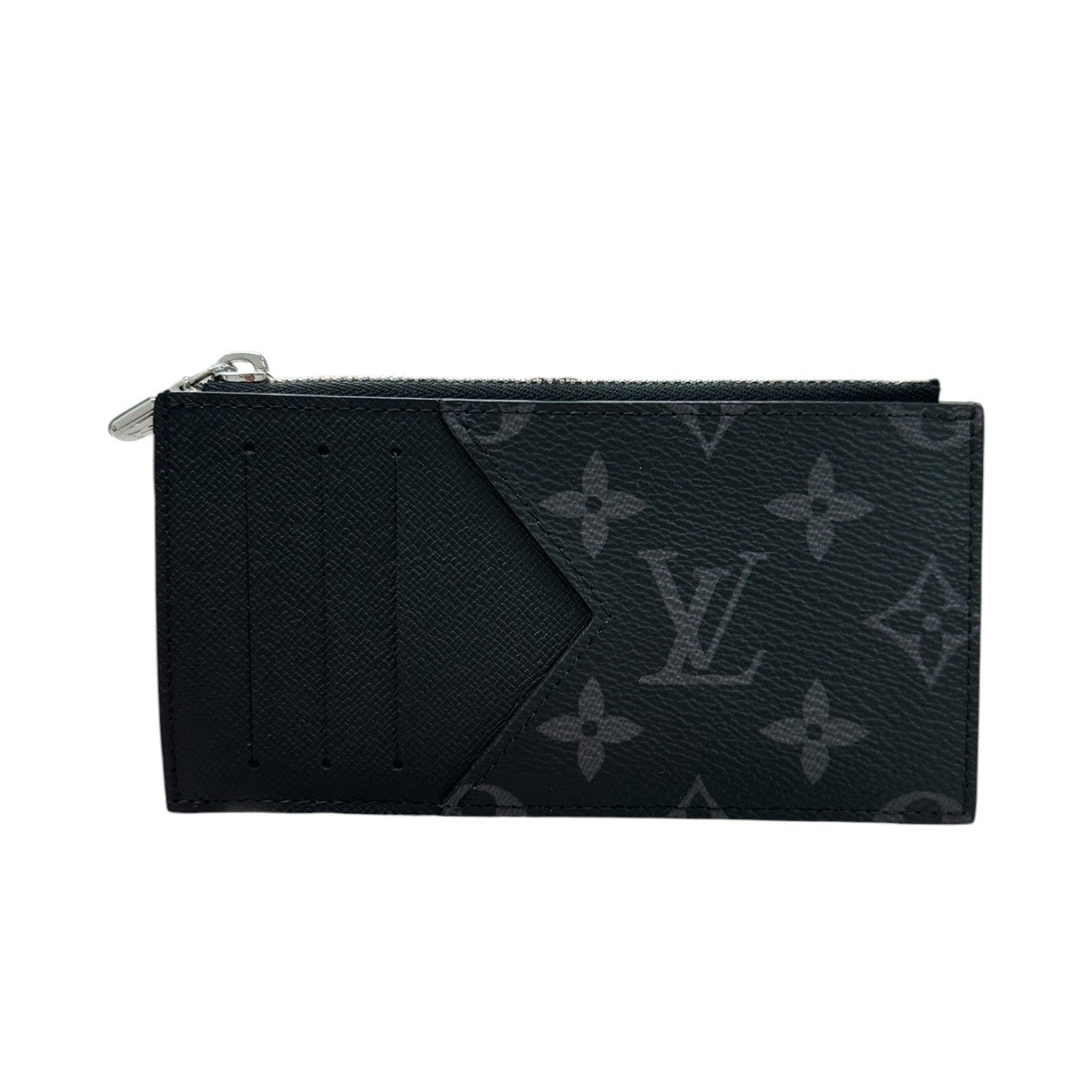 LOUIS VUITTON ルイヴィトン モノグラム エクリプス ブラック シルバー金具 PVC M29656 コインケース カードホルダー メンズ SA