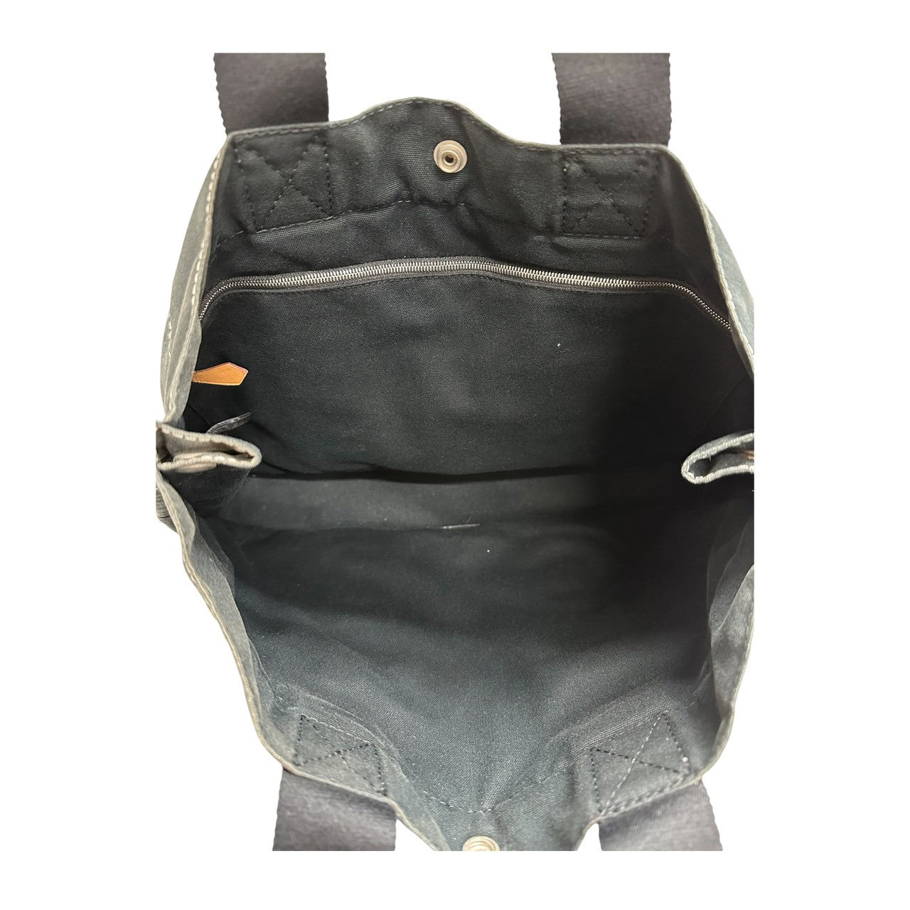 HERMES エルメス ドーヴィルMM ブラック シルバー金具 キャンバス ハンドバッグ レディース B