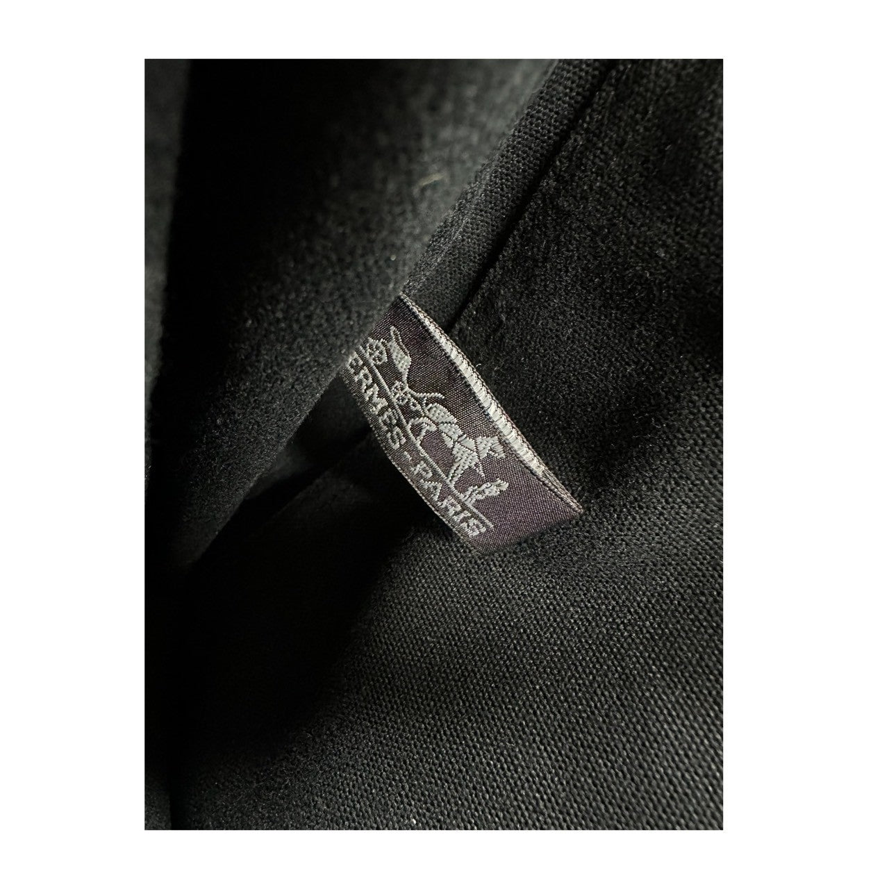 HERMES エルメス ドーヴィルMM ブラック シルバー金具 キャンバス ハンドバッグ レディース B