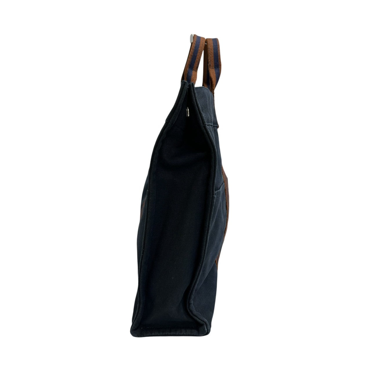 HERMES エルメス フルートゥ ネイビー シルバー金具 キャンバス トートバッグ レディース A