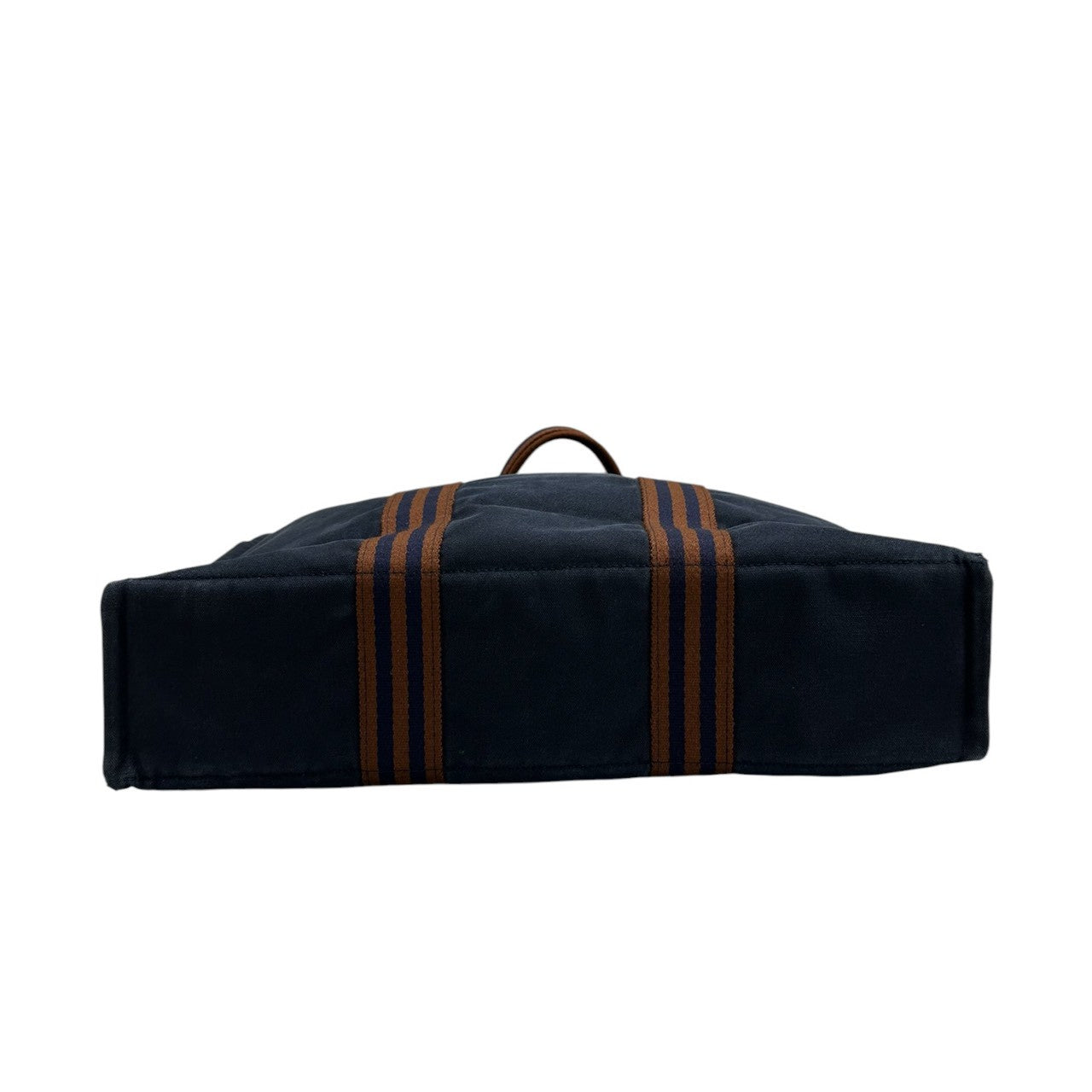 HERMES エルメス フルートゥ ネイビー シルバー金具 キャンバス トートバッグ レディース A