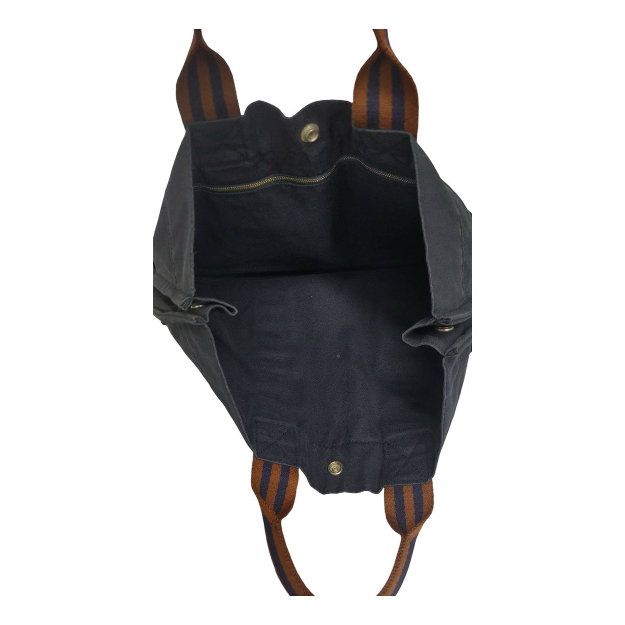 HERMES エルメス フルートゥ ネイビー シルバー金具 キャンバス トートバッグ レディース A