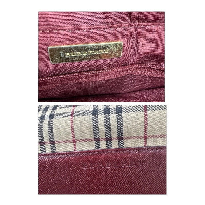 BURBERRY バーバリー ノバチェック ベージュ ボールドー キャンバス / レザー トートバッグ レディース B