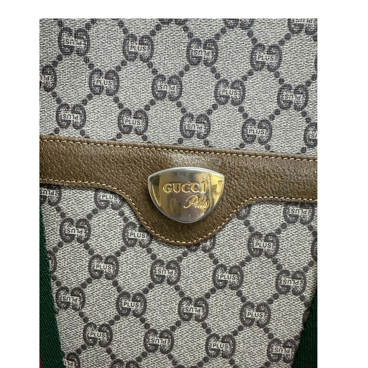 GUCCI グッチ GGプラス ブラウン GGスプリームキャンバス / レザー トートバッグ レディース AB