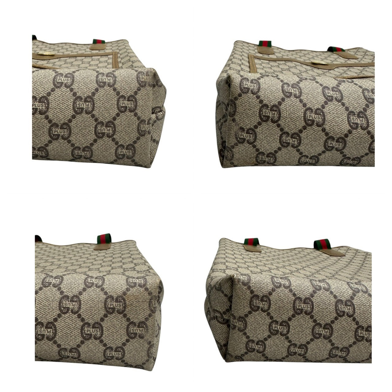 GUCCI グッチ GGプラス ブラウン GGスプリームキャンバス / レザー トートバッグ レディース AB