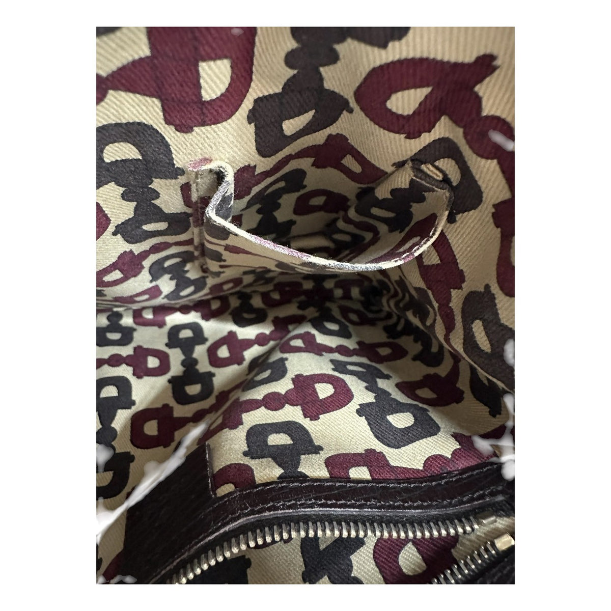 GUCCI グッチ ブラウン GGキャンバス / レザー ショルダーバッグ レディース B
