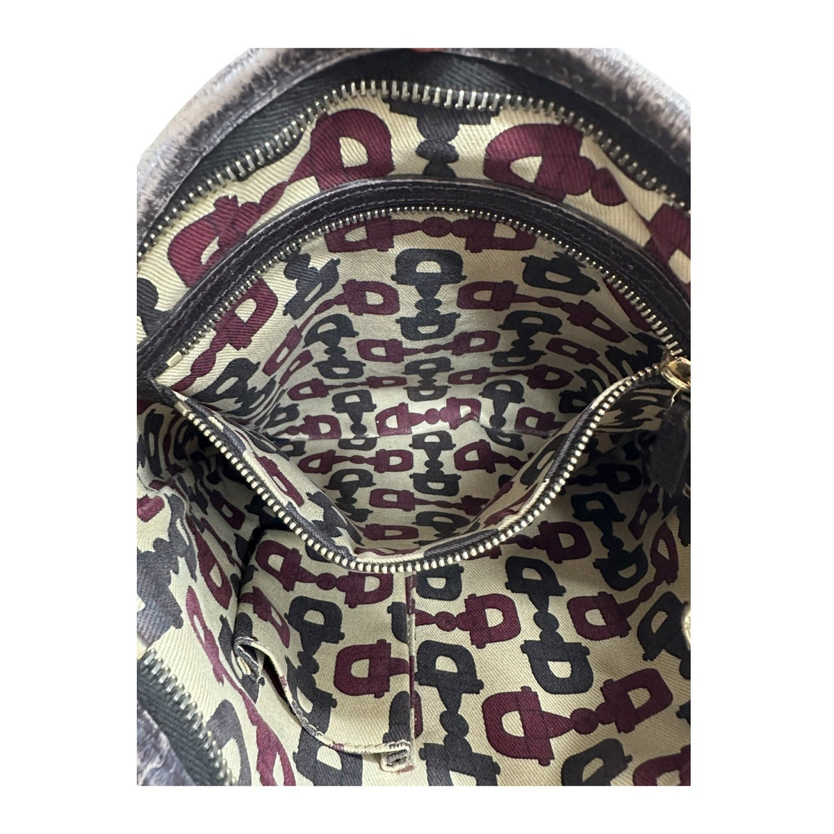 GUCCI グッチ ブラウン GGキャンバス / レザー ショルダーバッグ レディース B