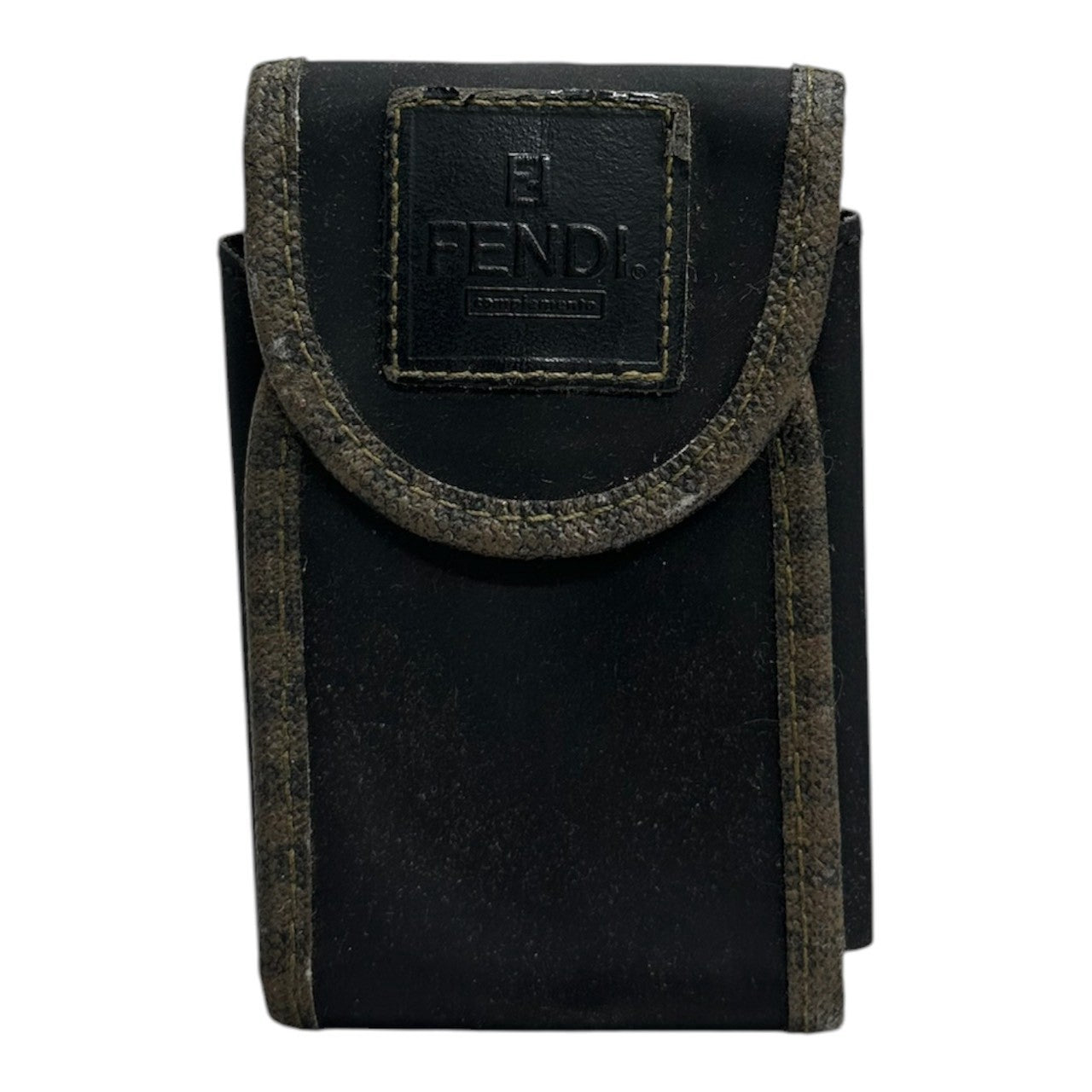 FENDI フェンディ FFズッカ ブラック ナイロン シガレットケース レディース B