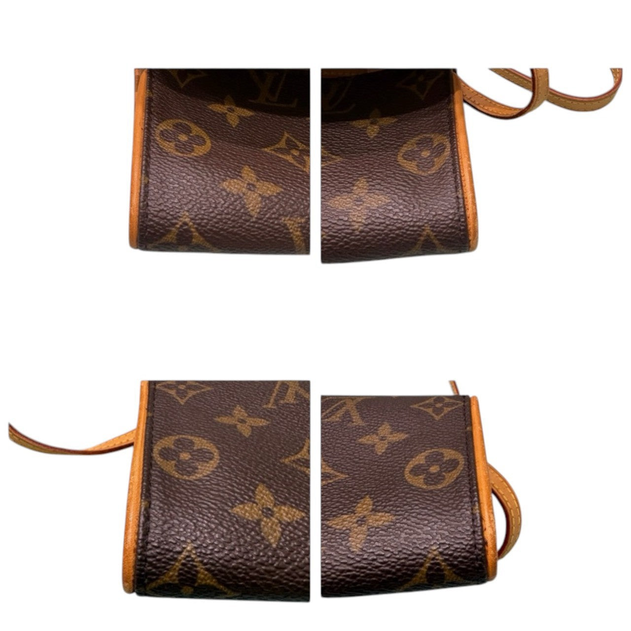 LOUIS VUITTON ルイヴィトン モノグラム ポシェット ツインPM ブラウン PVC / レザー M51854 ショルダーバッグ レディース AB