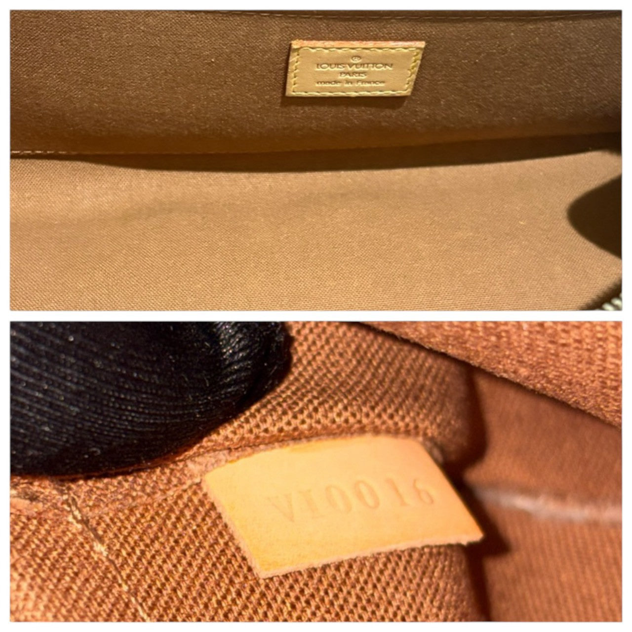 LOUIS VUITTON ルイヴィトン モノグラム ポパンクール ブラウン レザー M40009 ハンドバッグ レディース AB