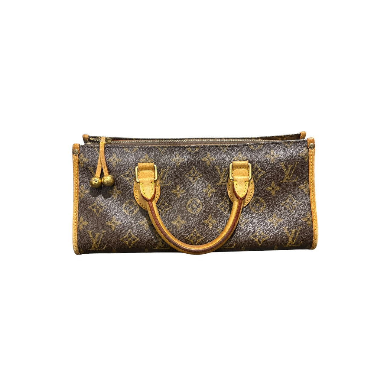 LOUIS VUITTON ルイヴィトン モノグラム ポパンクール ブラウン レザー M40009 ハンドバッグ レディース AB
