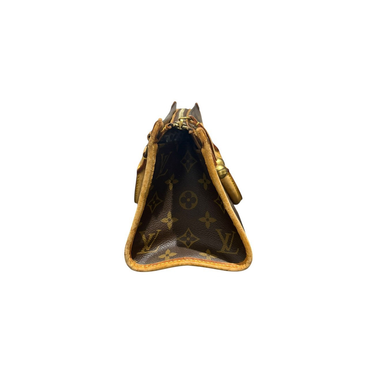 LOUIS VUITTON ルイヴィトン モノグラム ポパンクール ブラウン レザー M40009 ハンドバッグ レディース AB