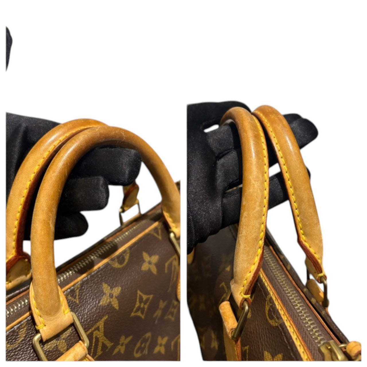 LOUIS VUITTON ルイヴィトン モノグラム ポパンクール ブラウン レザー M40009 ハンドバッグ レディース AB