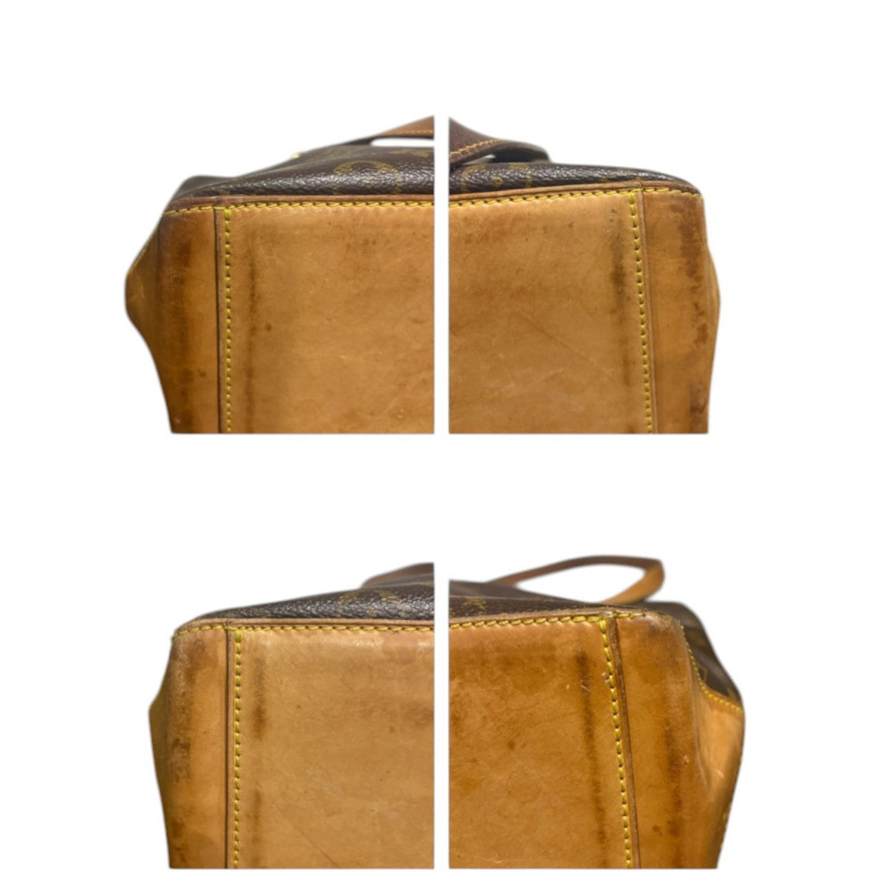 LOUIS VUITTON ルイヴィトン モノグラム カバピアノ ブラウン PVC / レザー M51148 トートバッグ レディース AB